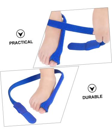 BESPORTBLE 3pcs Toe Strap Toe Splitter Set - Health Protective Separator Stretchy Stretcher - Blue Comfortable Cloth Toe Divider x3pcs - Buy Online on GoSupps.com