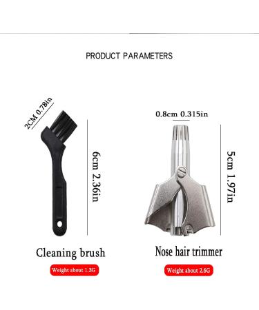 LIUHONGBO Professional Manual Ear and Nose Hair Trimmer with Grooming and Cleaning Brush Batteryfree Waterproof Painless Small and easy to clean and carry for men and women4 Silver - Buy Online on GoSupps.com