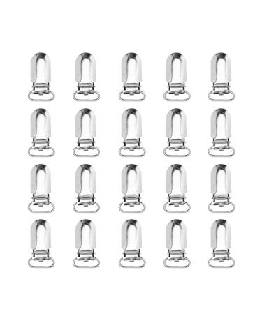 25pcs Metal Suspender Clips for Pacifiers | Durable White Strap Clips | International Shipping Available - Buy Online on GoSupps.com