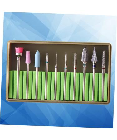 Housoutil Faux Nails 1 Set Manicure Tools Remover Nail Drill Polisher Ceramics Artificial Nails 5x1cm Green - Buy Online on GoSupps.com