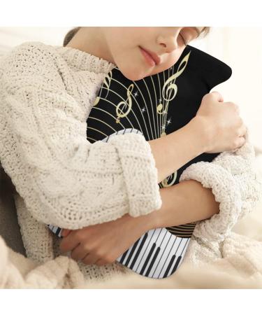 Piano Keyboard Heat Bottle | 2L Hot Water Bottle with Fluffy Cover | Ideal for Kids Men Women | Cozy Nights & Pain Relief | Music Notes Art Design - Buy Online on GoSupps.com