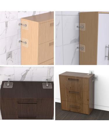 6-Piece Self-Adhesive Furniture Tilt Protection Set | No Drill Wall Anchors | Safe for Babies & Toddlers | Secure Furniture Anchors - Buy Online on GoSupps.com