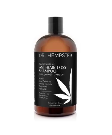 Hair Loss Shampoo - 17 oz - Hemp and Biotin Shampoo For Thinning Hair and Hair Loss for Men and Women - Natural Organic Ingredients - Paraben and Sulphate Free - All Hair Types - By Dr. Hempster