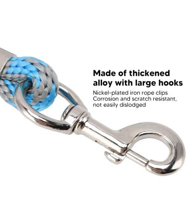 Nylon Horse Rope 8.2ft Nylon Heavy Duty Rope Lead with Alloy Hook for Horse Livestock Pet Blue Grey - Buy Online on GoSupps.com