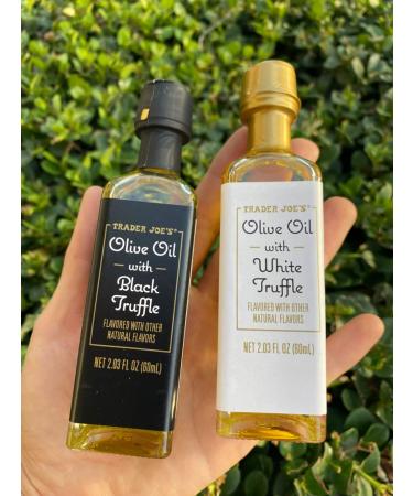 Trader Joe's Truffle Oil Duo - Black & White Truffle Infused Olive Oil - Buy Online on GoSupps.com