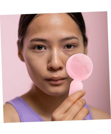 FOYTOKI Silicone Face Brush Silicone Facial Brush Face Scrubber Exfoliator Brush Exfoliate for Face Scrubber Facial Exfoliator Brush Face Silicone Scrubber Silicone Scrubber for Face 11x5cm Pink - Buy Online on GoSupps.com
