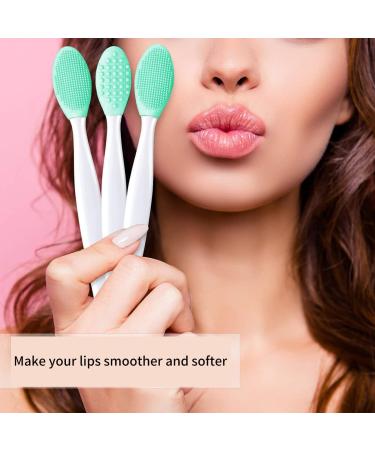 24-Piece Silicone Peeling Lip Brush Set - Double-Sided Lip Scrubber & Soft Face Cleaning Applicator (Green) - Ideal for Smooth Clean Lips - Buy Online on GoSupps.com
