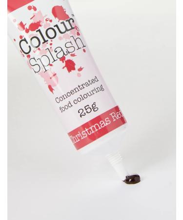 COLOUR SPLASH Christmas Red Food Colouring Gel 25g - Highly Concentrated Edible Ingredients, Easy Squeezy Tubes for Eye-Catching Cake Creations - Buy Online on GoSupps.com