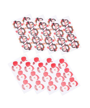 Alipis 56 Pcs Penguin Lollipop Decoration Card Christmas Lollipops Cards Card Candy Chirstmas Party Favors Hand Decor Santa Lollipop Decor Wedding Decoration Paper Red Gift