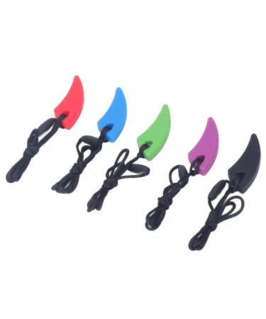 Chewy Pacifier Necklace 5-Pack | Safe Silicone Sensory Chew Necklace for ADHD Relief - Buy Online on GoSupps.com