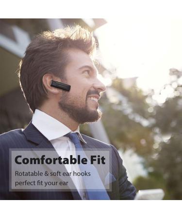 Marnana Bluetooth Headset with Voice Control & Noise Cancelling Mic - 13 Hrs Playtime - Wireless Hands-Free Call for iPhone Samsung Android - Black - Buy Online on GoSupps.com