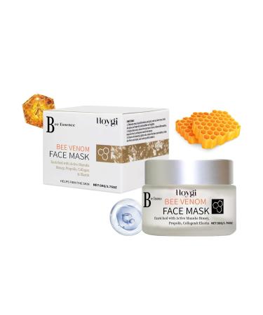 Honey Moisture Mask With Propolis Extract - Hydrating Face Mask for Dull Skin - Visibly Moisturize & Boost Hydration for Combination Mature & Dry Skin - 1.8 Oz