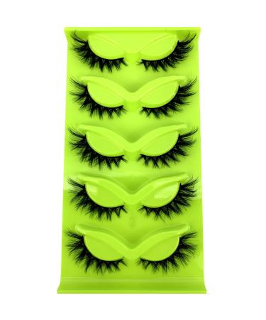 HBZGTLAD 3D Cat-Eye Mink Eyelashes - Curled Winged Thick & Natural False Eyelashes (MF-6) - Soft & Realistic - Buy Online on GoSupps.com