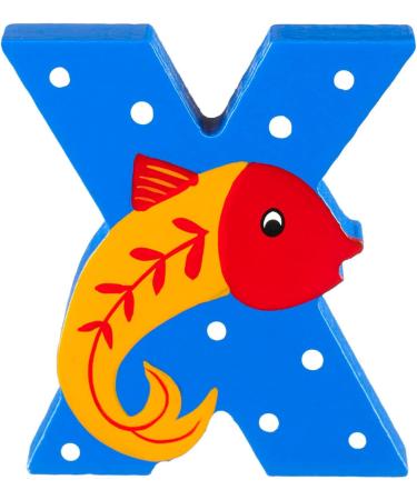 Orange Tree Toys Wooden Letter X for X-Ray Fish - Personalized Baby Name Decoration - Animal Nursery Decor - Buy Online on GoSupps.com