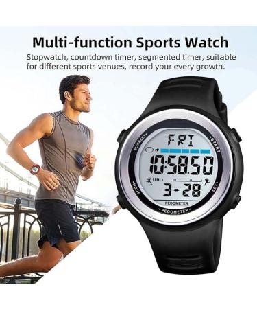 Sunshine Smile Schritteller Clock - Waterproof Pedometer Wristwatch for Fitness & Seniors | No App Accurate Calorie Counter - Buy Online on GoSupps.com