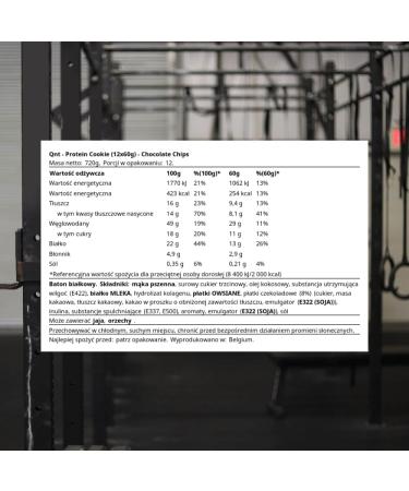QNT Protein Cookie (12x60g) Chocolate Chip - Buy Online on GoSupps.com