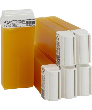 Epilwax Complete Hair Removal Waxing Kit | 6 Honey Wax Roll-on Cartridges, Heater, Strips & Oil - Buy Online on GoSupps.com