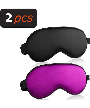 2 Pack Adjustable Cute Eye Mask for Sleeping - Soft Blindfold for Nap and Night Sleep - Buy Online on GoSupps.com