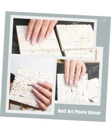 Housoutil 1pc Nail Pad Nail Embellishments Manicure Rack Makeup Manicure Photo Decor Nail Polish Stand Nail Resin Nail Art Display Board Nail Art Color Nail Display Tool Stone Rock - Buy Online on GoSupps.com