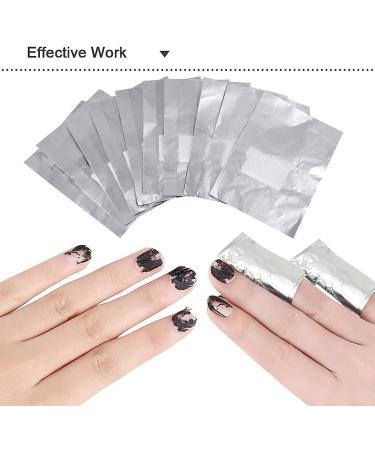 SWKJ 100 PCS Foil Nail Wraps Set for Gel Polish Removal - Nail Art Soak Off Acrylic Remover - Buy Online on GoSupps.com