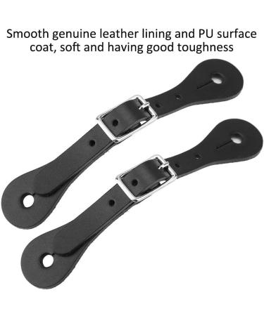 Zerodis Handmade Genuine Leather Equestrian Spur Straps - Black (1 Pair) - Buy Online on GoSupps.com
