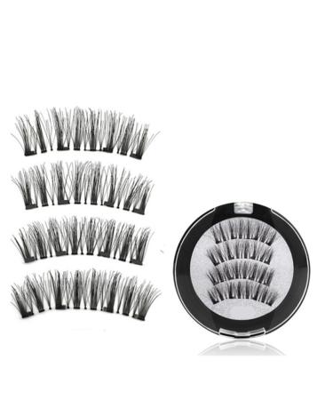 3PC 4 Magnetic Eyelashes Natural Eyelash Tape Without Glue Eyelashes Can Be Reused Best False Eyelashes (Size : WSP-4)