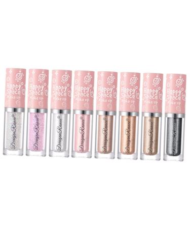 Didiseaon 8pcs Eye Shadow Sparkly Eyeshadow Glitter Shimmer Eyeshadow Lasting Miss Liquid Eyeshadow Cosmetic