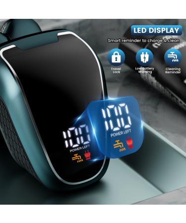 7D Head Shaver for Bald Men | Wyklaus 10-in-1 Electric Razor & Grooming Kit - Waterproof, LED Display, Anti-Pinch, Green - Buy Online on GoSupps.com
