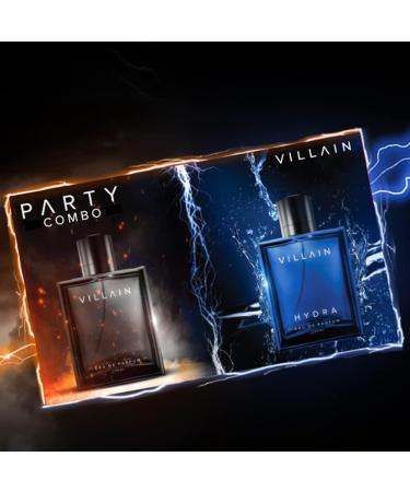 Bloom Beauty Villain Luxury Villain Party Combo | Luxury Perfume for Men Classic & Hydra EDP Perfume Combo Pack of 2 Premium Long Lasting Perfume for Men - Buy Online on GoSupps.com