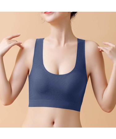 Women's Beauty Back Seamless Wireless Sports Bra - Blue, Medium - Buy Online on GoSupps.com