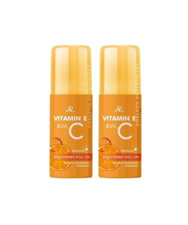 Vit E 2 Bottles AR Vitamin E & Vit C Brightening Roll On Deodorant
