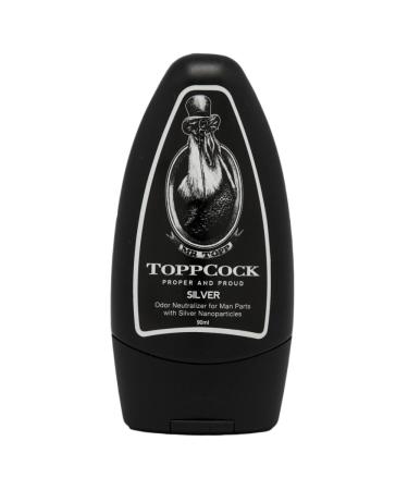 Classic ToppCock Silver Leave-On Hygiene Gel for Man Parts, 90ml Odor Neutralizer, Male Care Moisturizing Body Hygiene