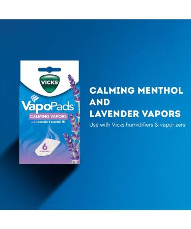 Vicks Calming Lavender VapoPads - 6 Count | Soothing Aromatherapy for Relaxation - Buy Online on GoSupps.com