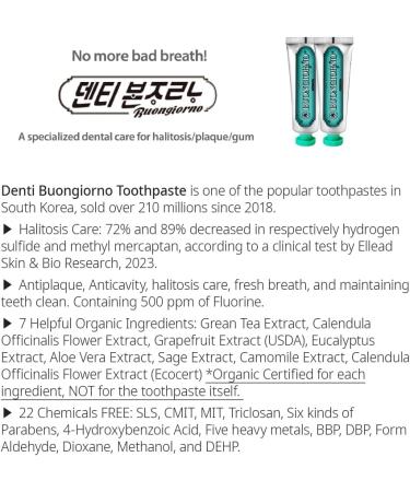 Buy Denti Buongiorno Toothpaste 3.52 oz - Halitosis Care Mint Antiplaque & Anticavity Formula - Shop Internationally Now - Buy Online on GoSupps.com