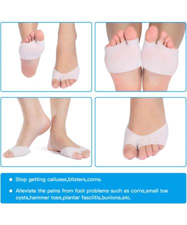 Forefoot Pads & Metatarsal Cushions - Gel Sleeve for Pain Relief Callus & Blister Prevention | Perfect for Walking Ballet & Running - Buy Online on GoSupps.com