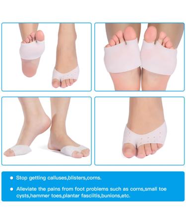 Buy Bunion Corrector Pads - Gel Foot Cushion & Big Toe Separator for Metatarsal Relief | Non-Slip Half Toe Design | International Shipping Available - Buy Online on GoSupps.com
