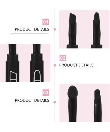 Healeved 4 1 4 in 1 Makeup Brush Makeup Lip Brush 4 in 1 Brush Cosmetic Brush Eyeshadow Brush Eyebrow Eyeliner Brush Eyeliner Eyebrow Brush Makeup Brush 16x1cm Black - Buy Online on GoSupps.com