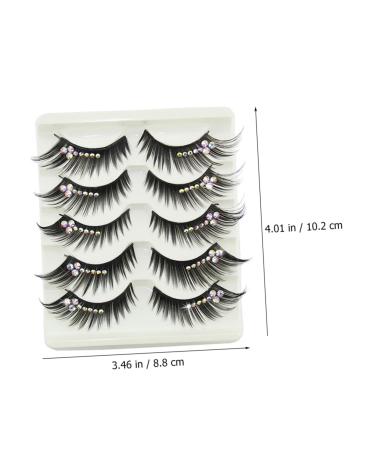 Beavorty 5 Pairs Diamond Eyelashes | Colorful Lash Extensions & Royal Silk False Lashes with Rhinestones | Natural Look Makeup - Buy Online on GoSupps.com