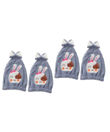 FRCOLOR 4 Pcs Children's Dry Hair Cap Hair Towel Bath Towel Hair Bonnet Hair Turban Towel Coral Fleece Towel for Hair Towel for Hair Drying Shower Towel Towel Hair Bonnet