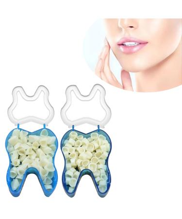 100pcs Temporary Crowns of Tooth Crowns 2 Types of Strong Temporary Crowns with Different Sizes of Anterior Molar Crown Front Teeth and Posterior Teeth XZEIT