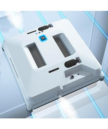 emobwdy Window Cleaner Robot Square Smart Glass Cleaning Robotic With 3000pa Strong Suction/4 Cleaning Cloths Remote Control Window Cleaning Robot For Windows/Tiles/Class Door White