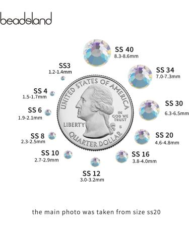 Beadsland 1440PCS Flat Back Rhinestones - Blue Moon Light SS20 (4.6-4.8mm) for Nail Art | Premium Nail Crystals - Buy Online on GoSupps.com