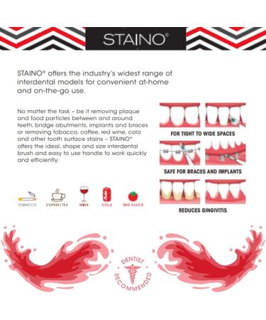 Staino Interdental Brush Refills - Ultra Cylindrical - 36 Brush Units for Effective Oral Care | International Shipping - Buy Online on GoSupps.com