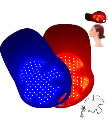 Casquette Pour La Repousse Des Cheveux 90 Led Lumi Re Rouge Et Bleue Pour Homme Et Femme Avec Minuterie De 15 30 Minutes Renforce Les Racines Et Soulage La Fatigue