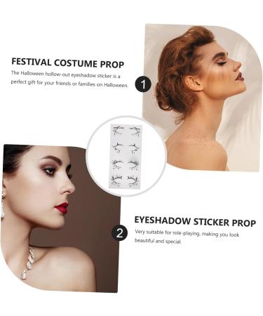 Mikinona 8 Pairs Halloween Eyeliner Stickers Eyeliner Eyeshadow Makeup Sticker Fashion Stickers Black Pvc - Buy Online on GoSupps.com