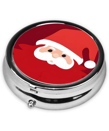 Santa Claus Mini Round Pill Box | 3 Compartment Travel Organizer | Portable Medicine Case for Home & Office - Buy Online on GoSupps.com