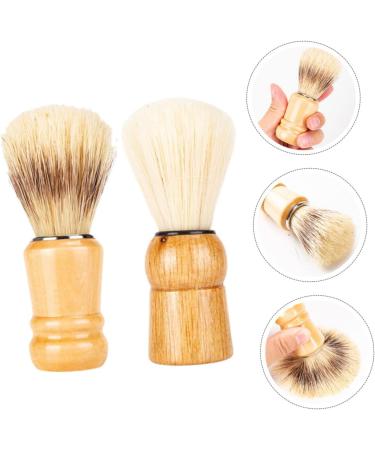 Beavorty 2-in-1 Beard Brush & Razor Accessories | Goat Hair Shaving Brush for Men | Wooden Handle Neck Brush for Salon Quality Shave - Buy Online on GoSupps.com