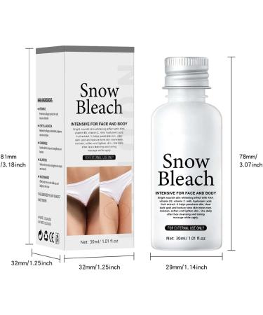 Snow Bleach Cream Decolorant Body Cream Whitening Cream Brightening Cream Spot Remover For Body White And Private Cream Brightens Armpit (3PC) - Buy Online on GoSupps.com