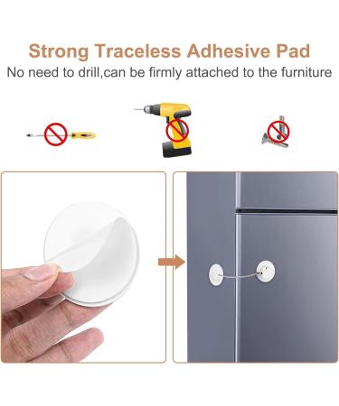 Sunallwell Window Safety Locks - Pack of 4 Childproof Window Restrictors with Key for UPVC, Fridge, Cupboard - No Drilling Required - Buy Online on GoSupps.com