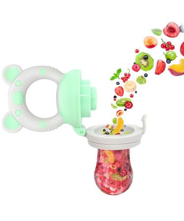 Buy 2 Silicone Fruit Teats for Baby & Toddler | Pacifier Teething Ring for Puree & Vegetables - Green - Buy Online on GoSupps.com